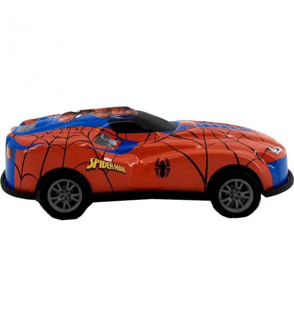 Carrinho spider Man com Fricção de metal Hero Machine Candide